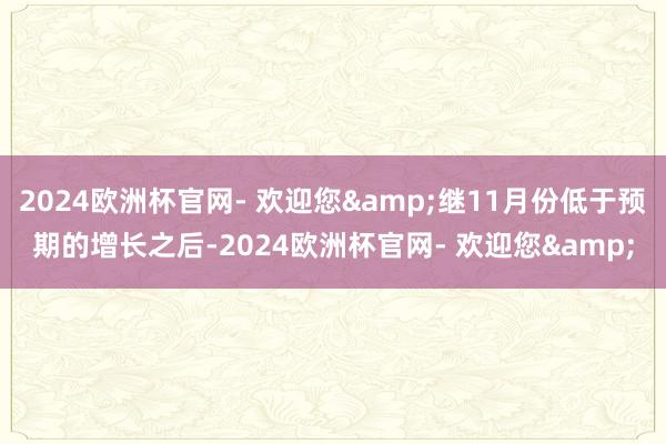 2024欧洲杯官网- 欢迎您&继11月份低于预期的增长之后-2024欧洲杯官网- 欢迎您&